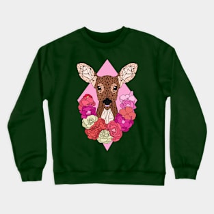 Floral Deer Crewneck Sweatshirt